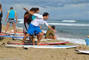 learning surfing in cabarete